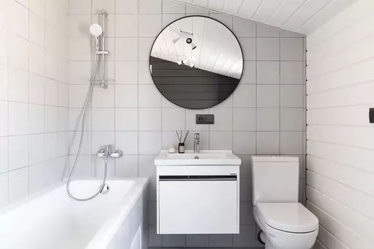 Дизайн ванной комнаты в частном доме +75 фото интерьера